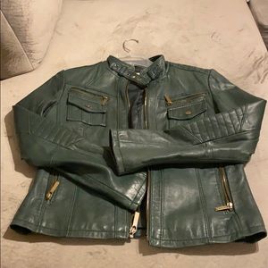 Michael Kors Leather Moto Jacket